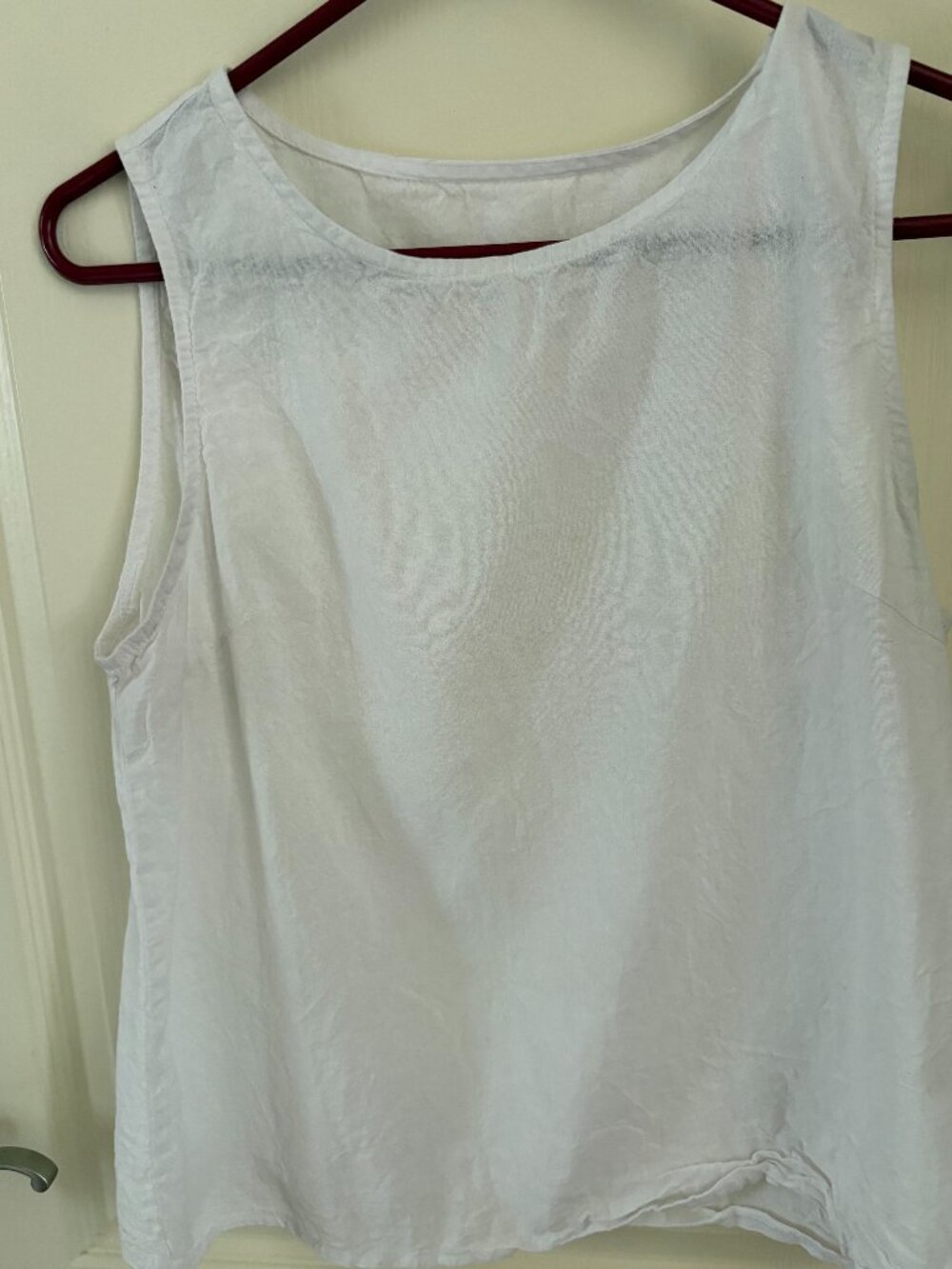 Tank top white sheer